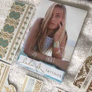 Flash tats. Metallic temporary tattoos.